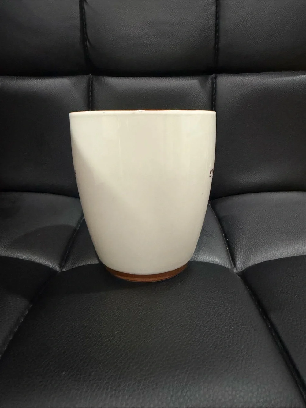 2008 Starbucks Est# 1971 Coffee Company Mug, White with Brown Trim & Lettering